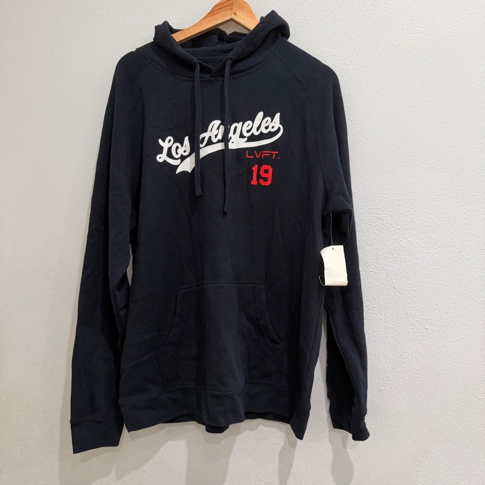 NEW Live Fit Apparel Hoodie Mens XL Los Angeles LVFT 19 Graphic Pullover Blue